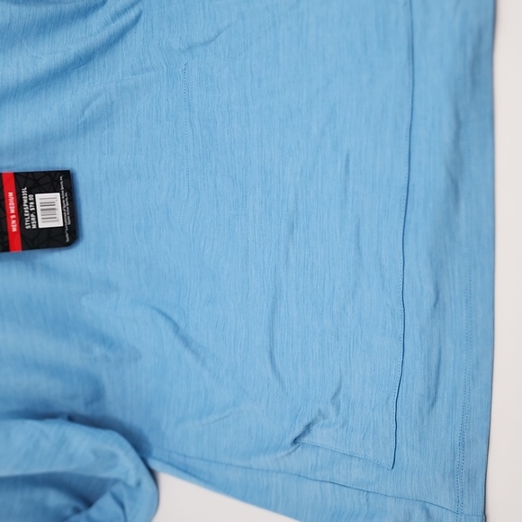 SPYDER ACTIVE MEN'S MEDIUM LONG SLEVES TSHIRT WITH HOODIE, RED LIGHT BLUE - Picture 12 of 12